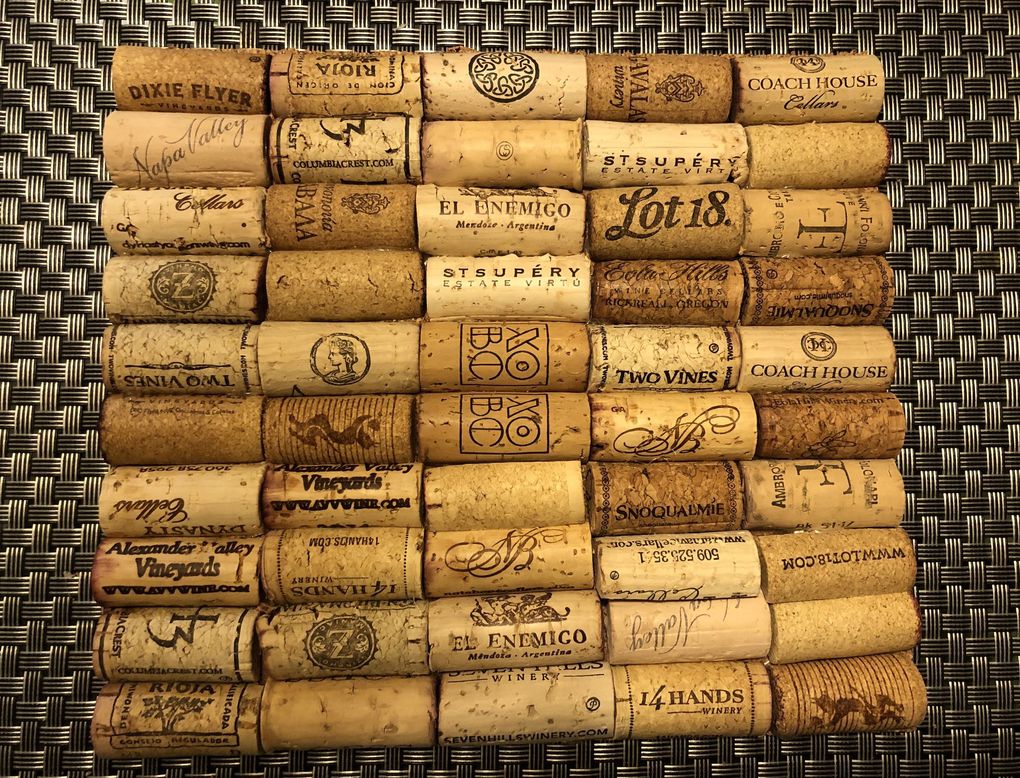 Stefanie Loh hates crafts but likes wine. Combine that with staying home, an inspirational YouTube video and some vino corks and you get a lovely trivet. (Stefanie Loh / The Seattle Times)