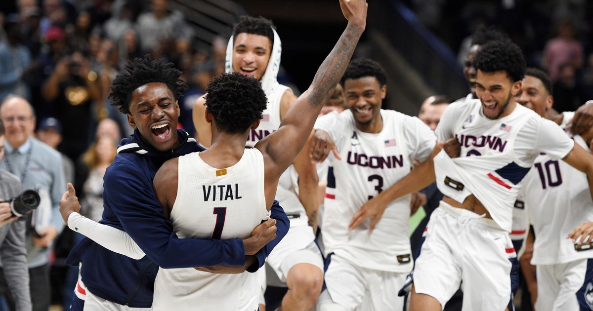 Vital leads UConn to 7771 win over Houston on senior night The