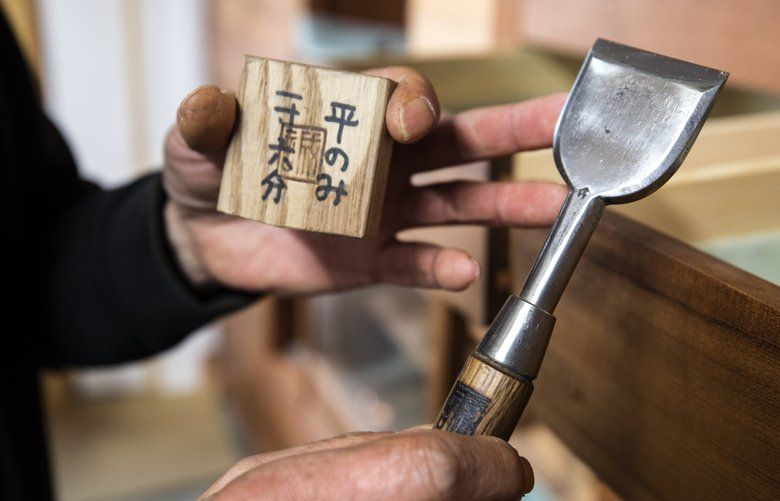 Monday, Feb. 10, 2020    Master Craftsman Makoto Imai with one of his japanese chisels.   211511