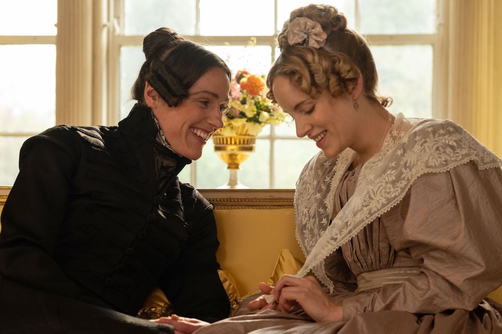 In BBC’s “Gentleman Jack,” Suranne Jones portrays Anne Lister (left), a charismatic, ahead-of-her-time English landowner who wants nothing more than to find happiness and a wife in the 1830s. Season 1 revolves around Lister’s affection for her neighbor, the shy, wealthy Ann Walker (Sophie Rundle). (Matt Squire / HBO)