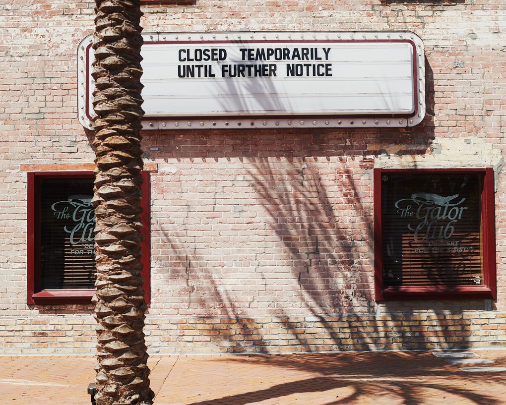 The Gator Club in Sarasota, Fla., is one of many local businesses closed due to the coronavirus. The government has promised to lend $349 billion to small businesses starting Friday, but banks and owners have no idea how it will play out. (Zack Wittman / The New York Times)