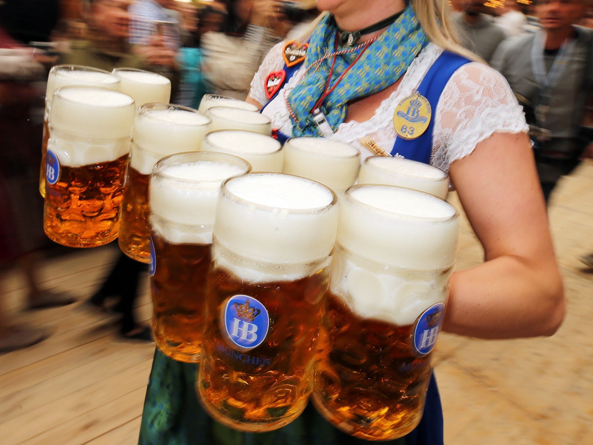 Oktoberfest beer on sale