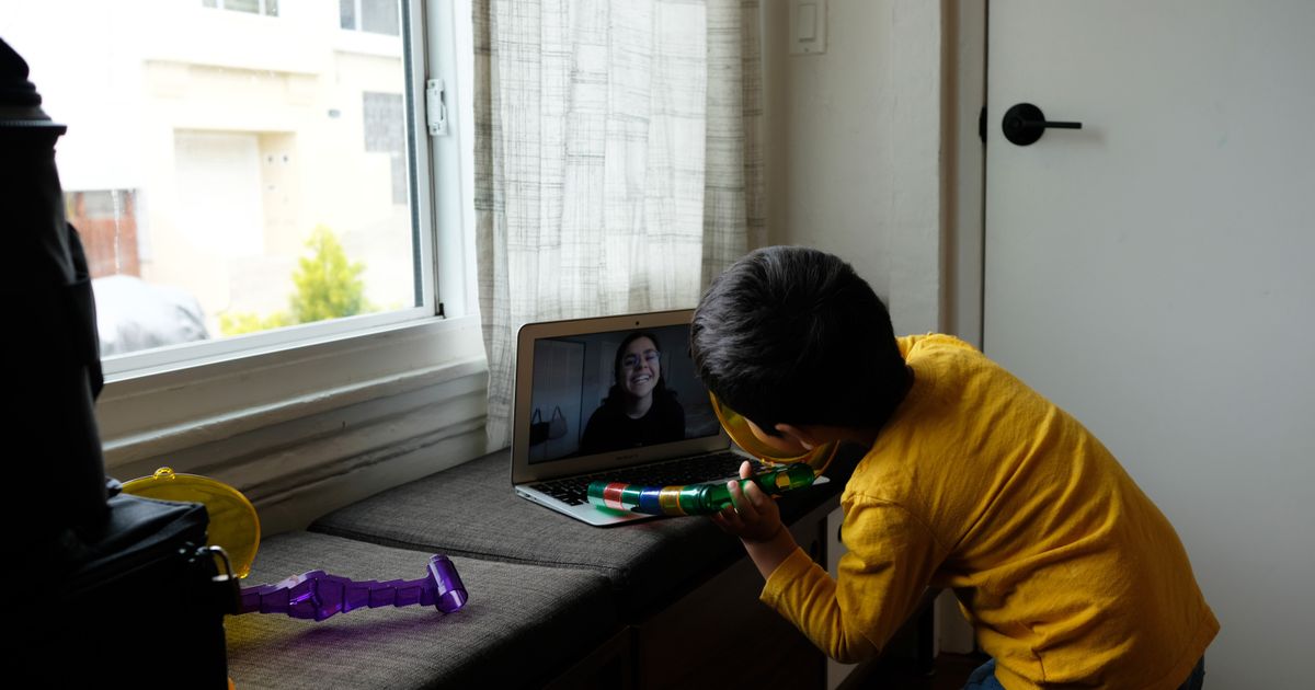 Watch my kids, please Parents hire Zoom babysitters so they can