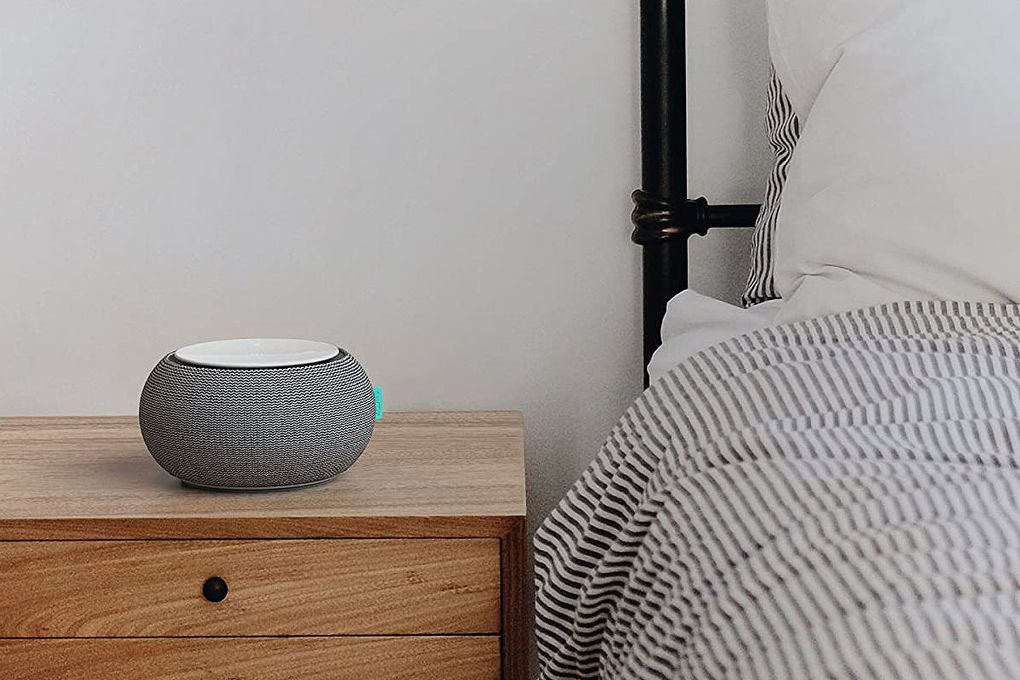 The compact and chic Snooz white-noise machine contains an enclosed fan that does not blow air. (Courtesy of Snooz)