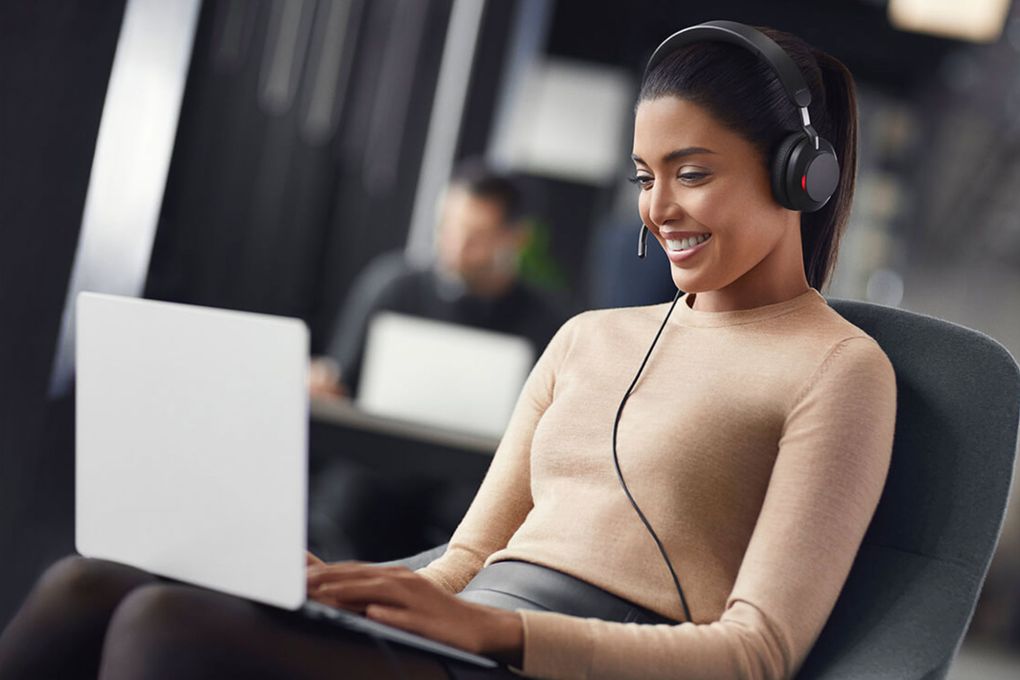 Jabra’s Evolve headsets come in both wired and wireless models, with basic models start under $100. (Courtesy of Jabra)