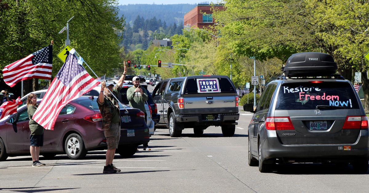 dozens-protest-oregon-s-stay-at-home-order-at-capitol-the-seattle-times