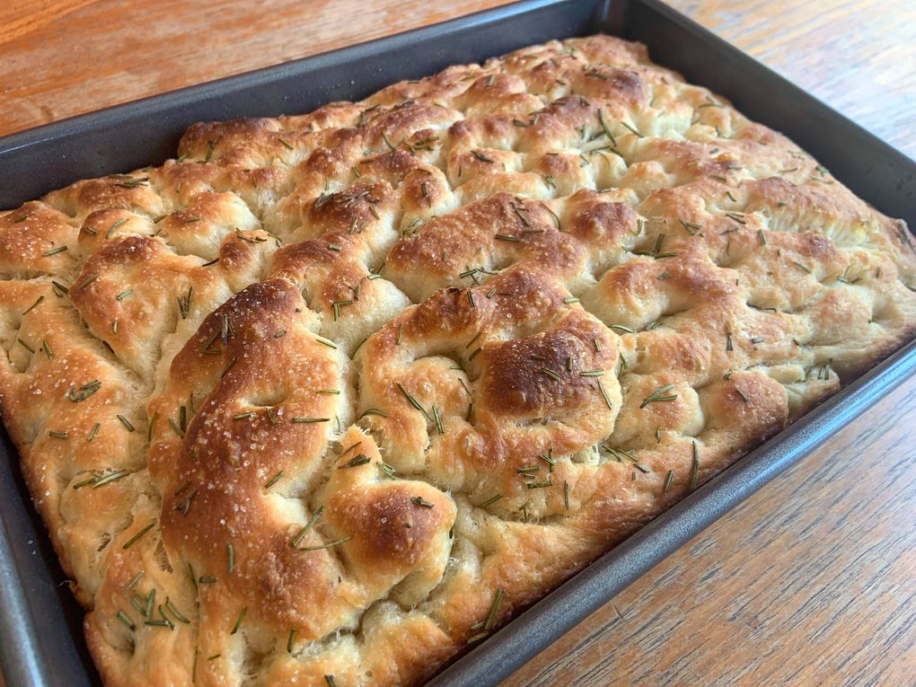 The recipe for Bon Appétit’s focaccia is “shockingly easy,” even for first-timers. (Taylor Blatchford / The Seattle Times)