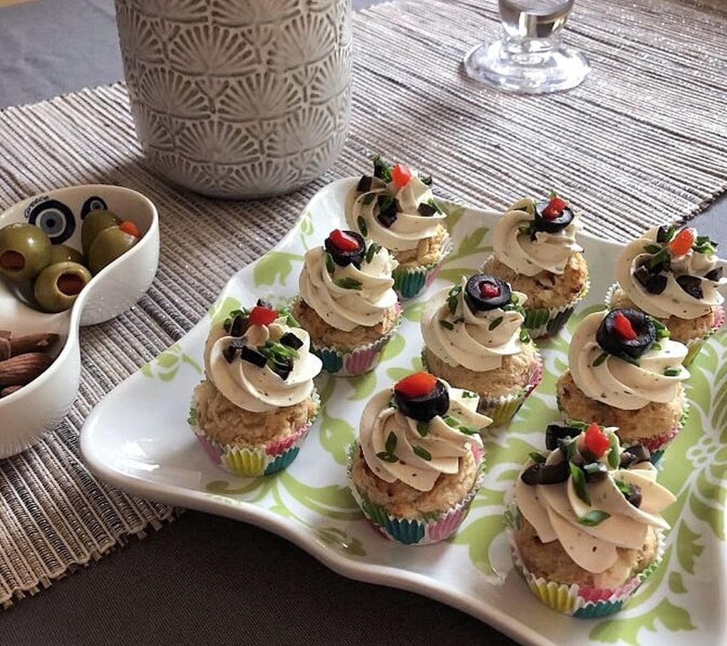 Darci Rogojin, who also had her dish selected as a finalist in Round 1, used savory, Greek-inspired ingredients to completely transform the concept of a cupcake. (Darci Rogojin)