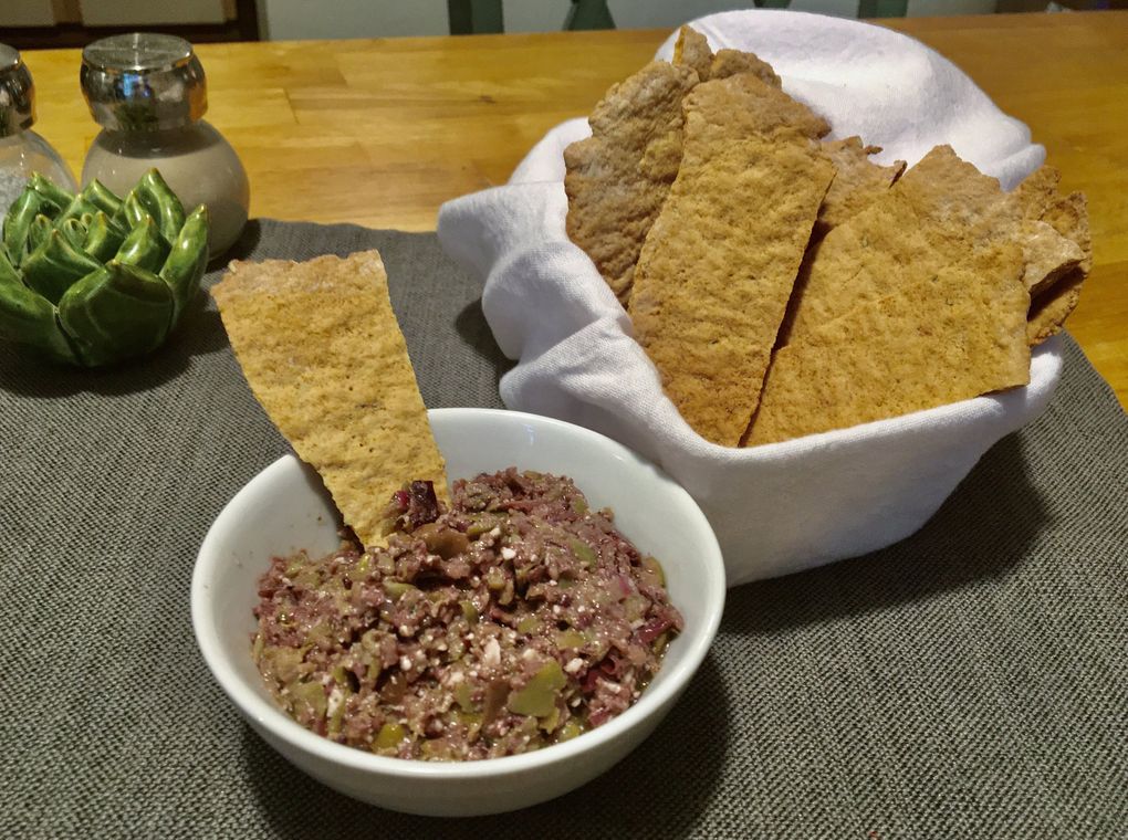 Jared Cook, from Kenmore, had the brainwave to make rosemary crackers with his pancake batter. Dipped into olive tapenade with cotija cheese, it was, admittedly, more a snack than a meal. But hey, aren’t we all snacking all day these days? (Jared Cook)