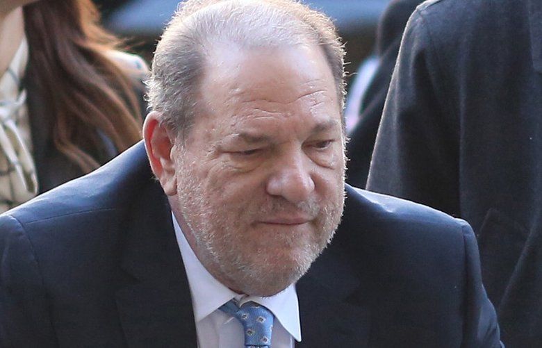 In this file image, Harvey Weinstein arrives at Manhattan Criminal Court with his attorneys on Feb. 24, 2020. Convicted rapist Harvey Weinstein will have to weather out the pandemic in N.Y. before he’s brought to California to face the next round of rape and sex assault charges. (Alec Tabak/New York Daily News/TNS)

 1666241 1666241