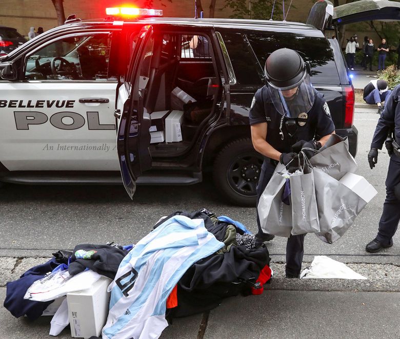 Window shot during attempted burglary at downtown Seattle Nordstrom