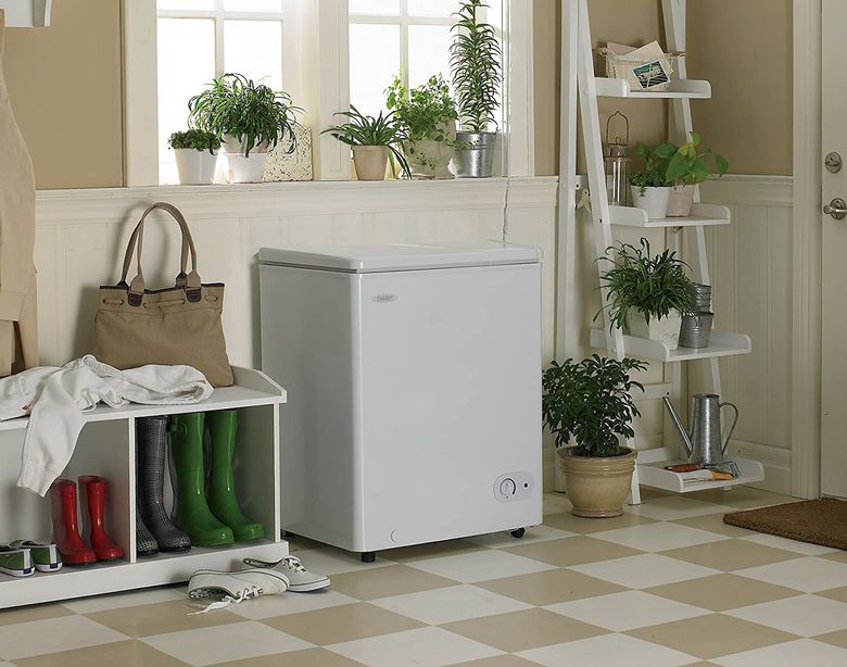 “Now people who are single want freezers, and people in apartments think they need a freezer,” says Jim Estill, chief executive of Danby. The brand’s 3.8-cubic-foot chest freezer is about 25 inches wide. (Danby Appliances)
