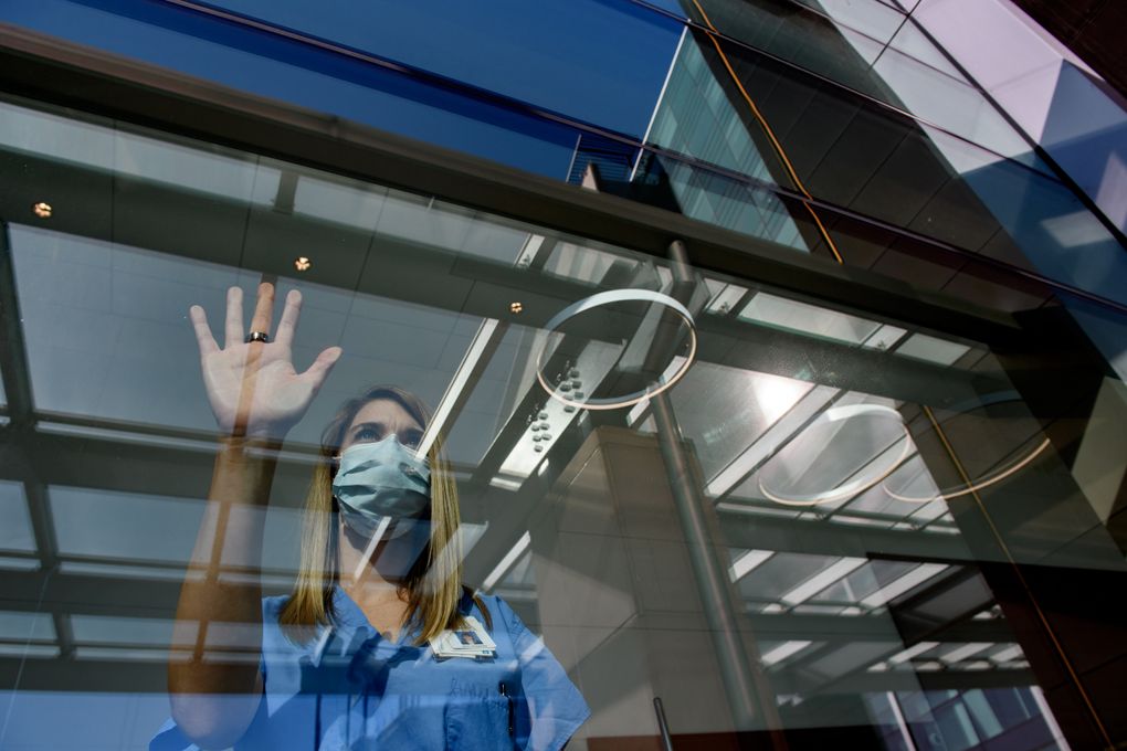 Sara Belch, a nurse manager in Morgantown, W.Va., is taking part in a study at the Rockefeller Neuroscience Institute, which is testing whether Oura ring technology can predict the onset of the coronavirus. (Photo by Jeff Swensen for The Washington Post)