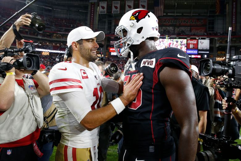 Arizona Cardinals linebacker Chandler Jones (55) looks over the