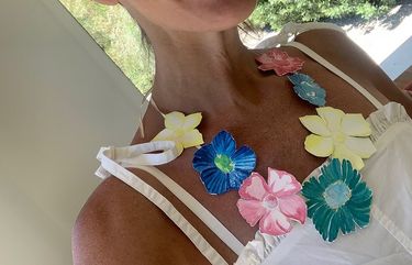 In an undated image provided via Irene Neuwirth, Irene Neuwirth, a jewelry designer known for her use of candy-colored gems, used one of her spring 2020 designs as inspiration for a colorful, one-of-a-kind necklace. (via Irene Neuwirth via The New York Times) — NO SALES; FOR EDITORIAL USE ONLY WITH NYT STORY DIY FLOWER NECKLACE BY JESSICA TESTA FOR JUNE 17, 2020. ALL OTHER USE PROHIBITED. — XNYT178 XNYT178