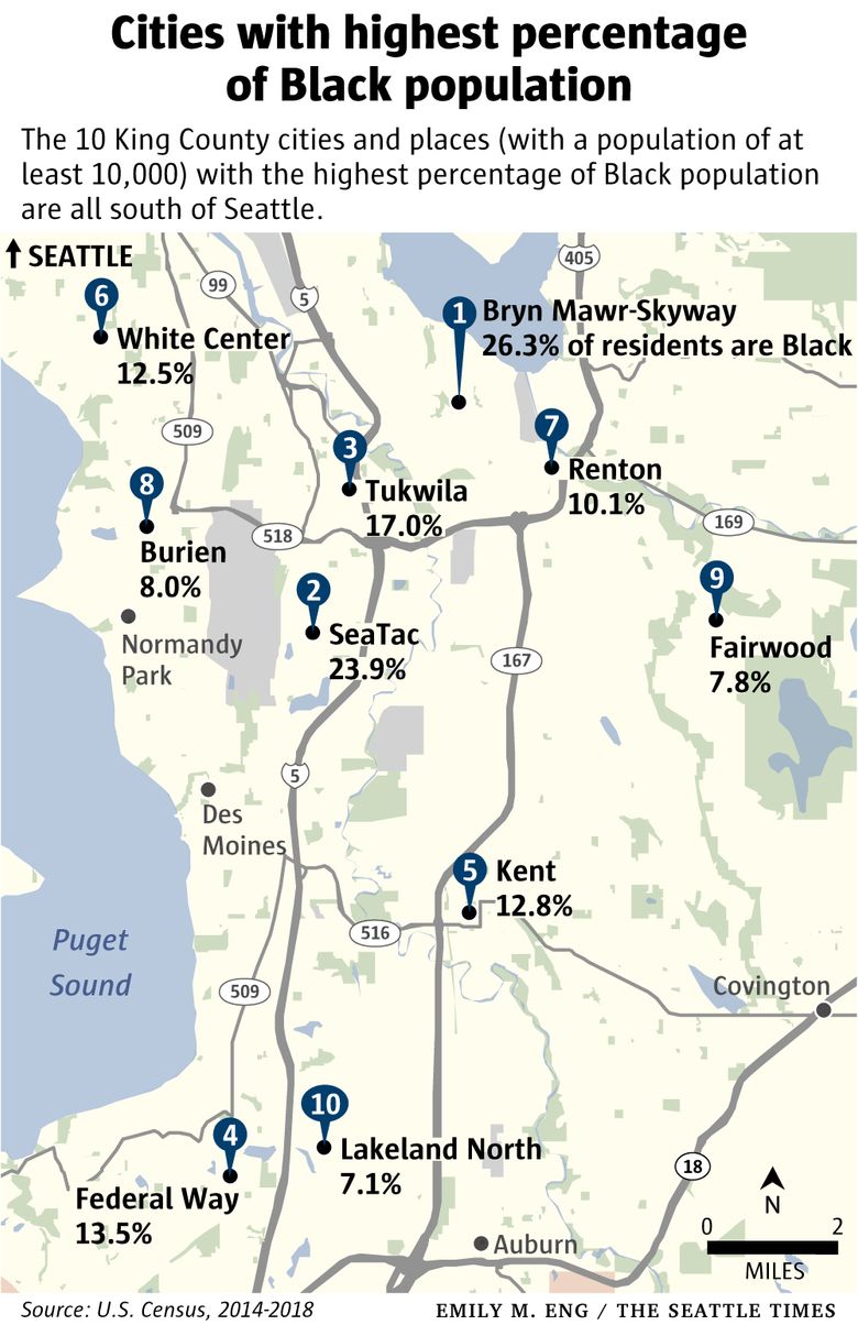 What percent of Seattle is black