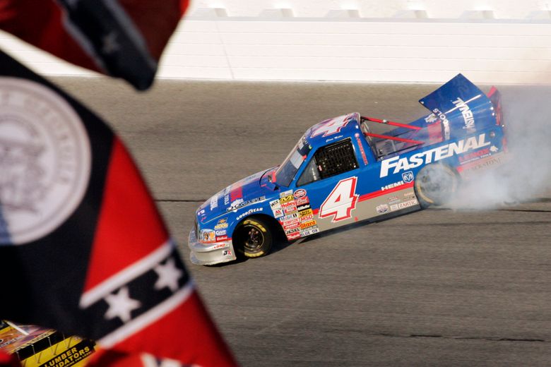 Enfinger takes advantage of late caution to win Trucks race | The Seattle  Times