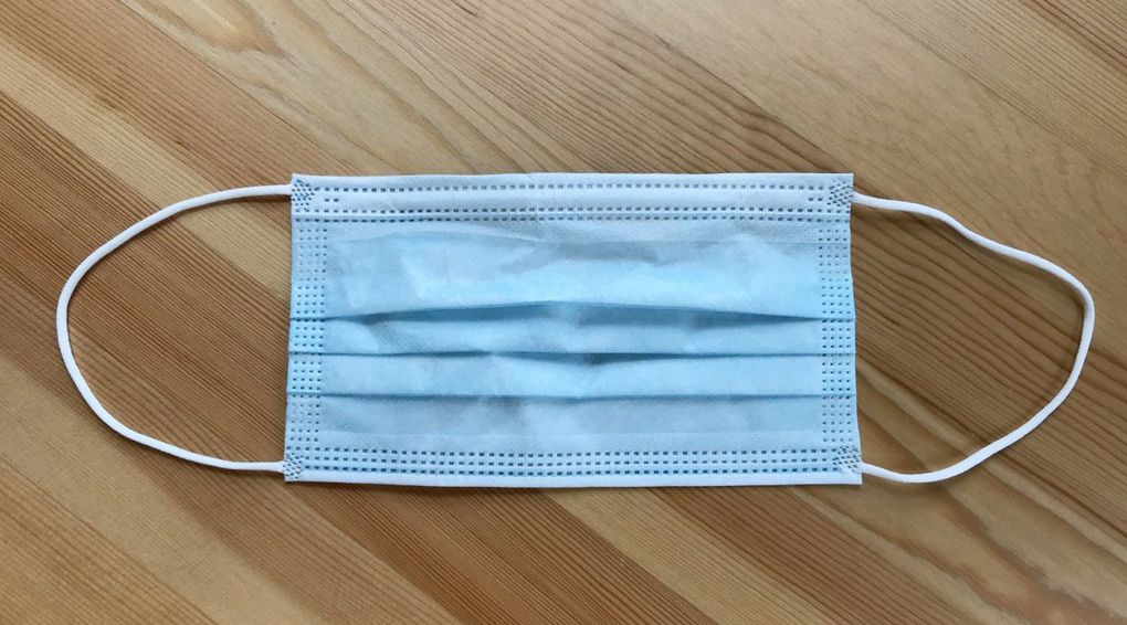 Surgical masks are made of disposable, nonwoven fabric that degrades when it gets damp, and they didn’t hold up to a 4-mile run. (Megan Burbank / The Seattle Times)