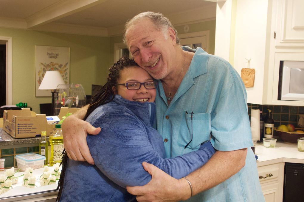 Paul Shapiro, pictured here with his daughter, Osani Hoddevik, is the only Champions Round contestant who placed in the top three thrice in the five rounds of the Seattle Times Pantry Kitchen Challenge. (Dennis Duroff)