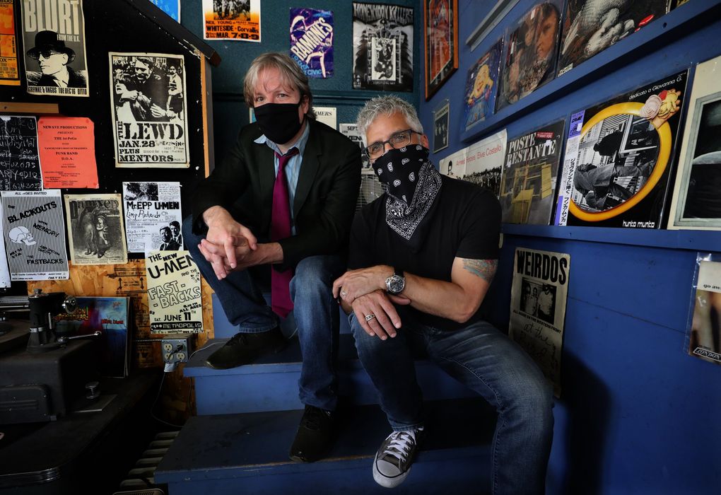 Seattle-based author Garth Stein, right, and Everett illustrator Matthew Southworth released their new graphic novel “The Cloven” via Georgetown’s Fantagraphics on July 28. Here’s what Stein has been reading lately. (Alan Berner / The Seattle Times)
