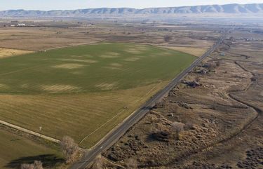 The Yakama Indian Reservation is pictured from above on Tuesday, Feb. 11, 2020 near Harrah, Wash.