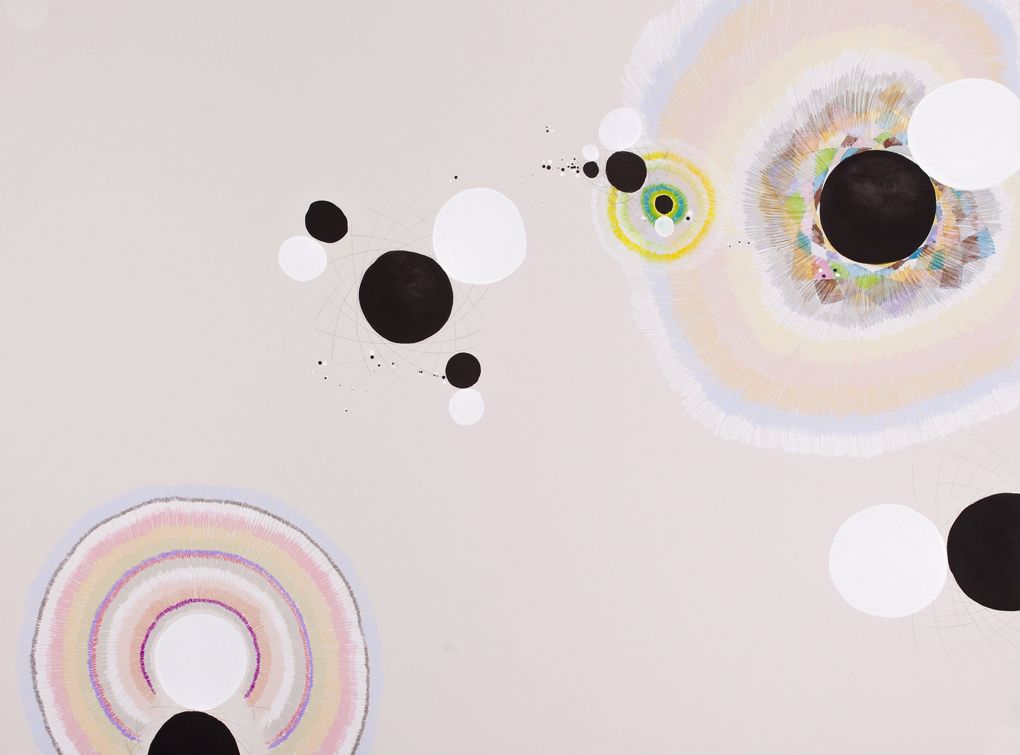 “Matter-Anti-Matter,” by Gala Bent, will be part of a pop-up gallery for G. Gibson Projects (hosted at Foster/White Gallery) as part of the Seattle Deconstructed Art Fair. (Courtesy G. Gibson Gallery)