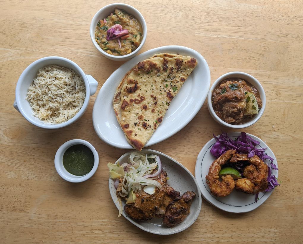 Chef and owner Preeti Agarwal has been popping up as Meesha weekly at her Fremont restaurant, Pomerol. Get there for crispy prawns, fragrant black cardamom rice and spicy ghee roast tawa chicken. (Jackie Varriano / The Seattle Times)