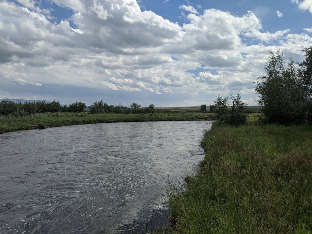Montana fishing access sites were unpopulated and proved to be great spots for lunch along the road. (Jackie Varriano / The Seattle Times)