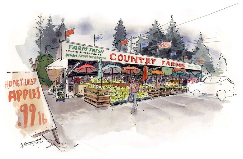 Country Farms market in Edmonds. (Gabriel Campanario / The Seattle Times)