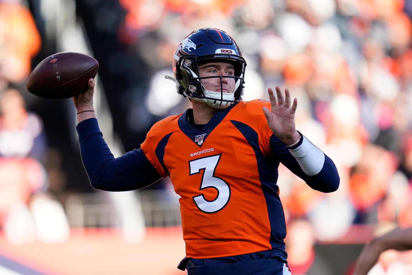 Despite delay to offseason program, Drew Lock consistently