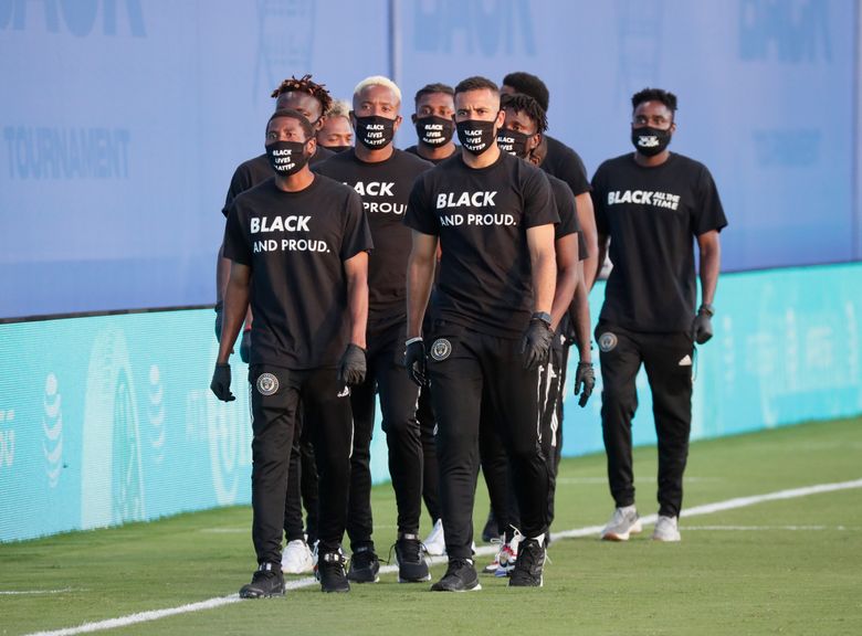 Black Players for Change lead protest at MLS is Back tourney