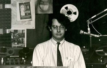 A photo provided by KRAB archive, of Lorenzo Wilson Milam in the studios of KRAB, the noncommercial Seattle FM station he helped start in 1962. Milam, who devoted much of his life to building noncommercial radio stations with eclectic fusions of music, talk and public affairs, died on July 19 at his home in Puerto Escondido, Mexico. He was 86. (KRAB archive via The New York Times) — NO SALES; FOR EDITORIAL USE ONLY WITH NYT STORY OBIT MILAM BY RICHARD SANDMMIR FOR AUG 7, 2020. ALL OTHER USE PROHIBITED. — XNYT89