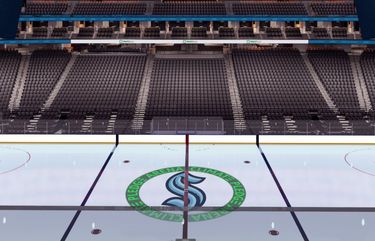 A new computer generated rendering of what the interior of Climate Pledge Arena may look like when the Kraken take the ice in 2021.