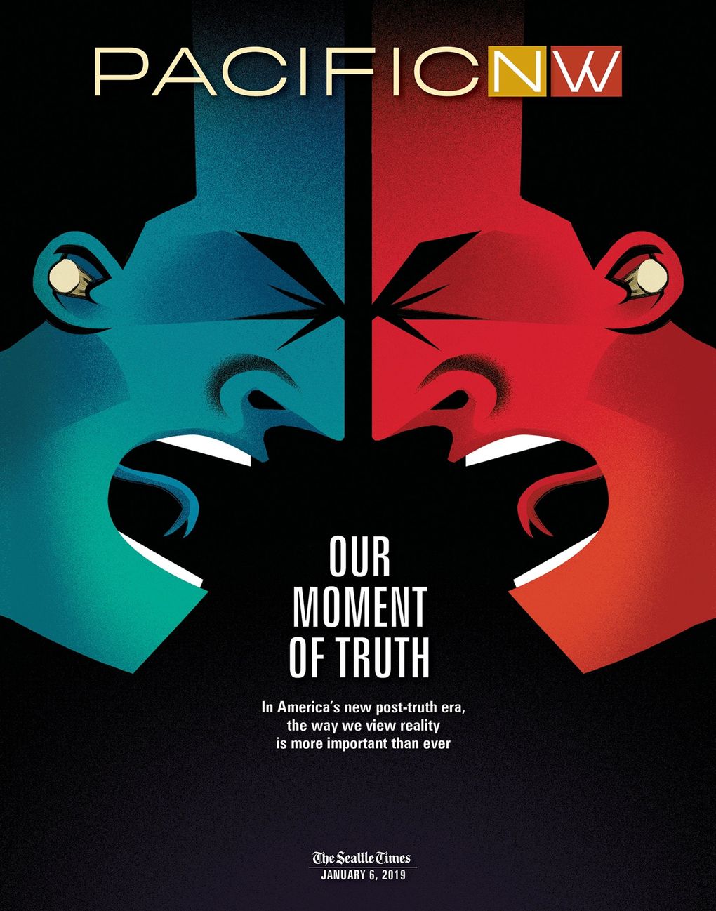 After 40 years, Pacific NW is still striving to reflect the people of the Northwest and the issues that matter to them. In recent years,
the magazine has examined topics of race, homelessness, the political divide and truth itself.