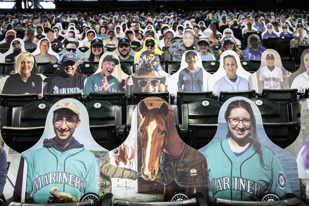 Sierra the horse is one of nine cutouts the Nolan family of Whidbey Island purchased. (Dean Rutz / The Seattle Times)