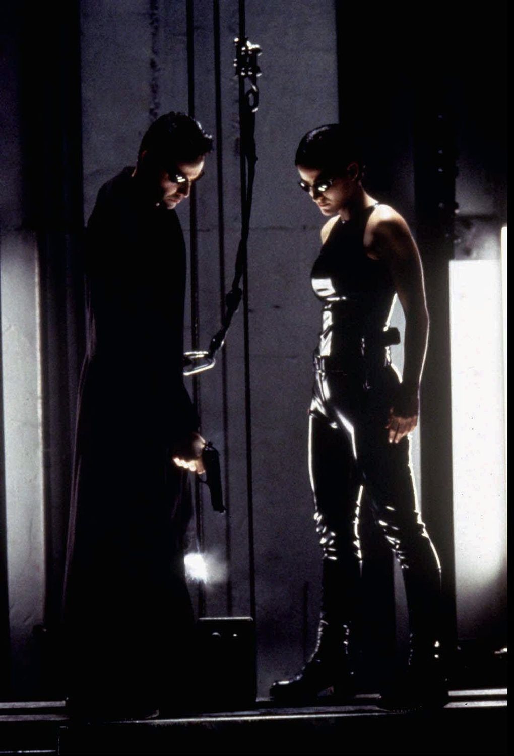 “There is no spoon.” Keanu Reeves and Carrie-Anne Moss in The Matrix. (Jasin Boland / GPN)