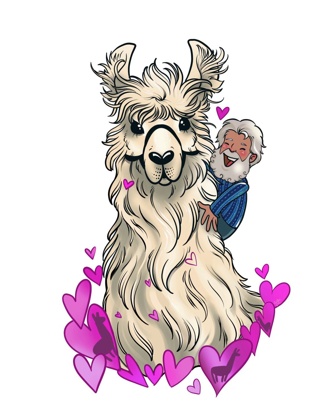 Artist AnnMaré Cruz’s artwork of Caesar and Larry McCool. (Courtesy of AnnMaré Cruz)