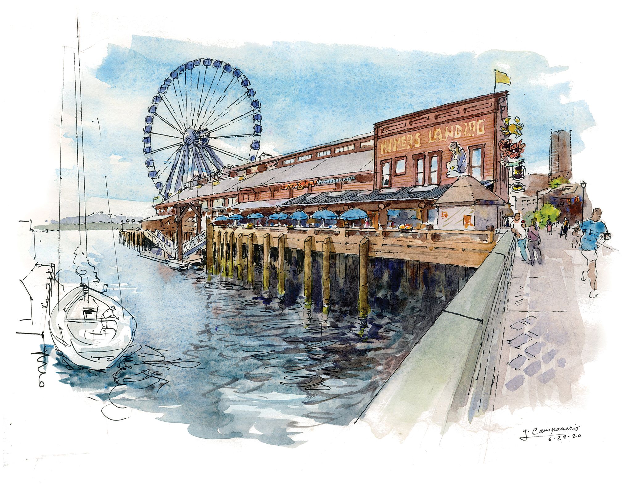 Seattle Sketcher Book by Seattle Times Artist Gabriel Campanario – Pediment  Publishing