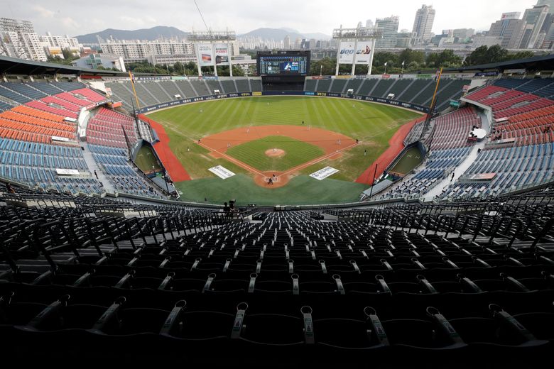 Korean baseball season begins in empty stadiums