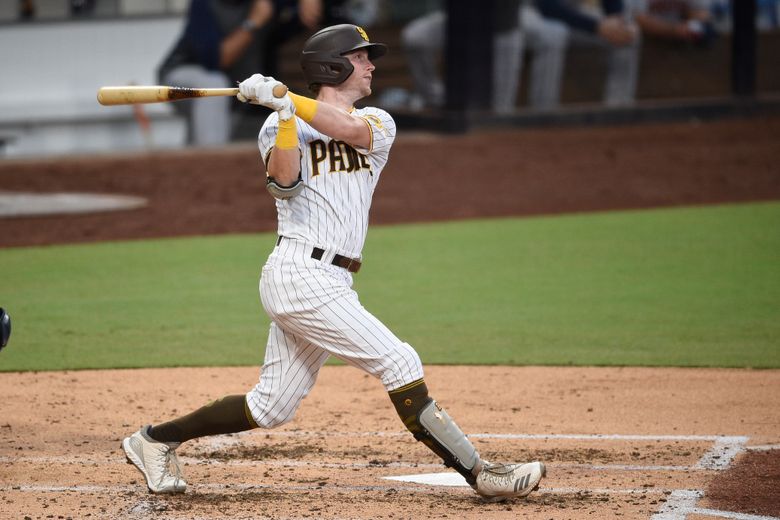 San Diego Padres' Jake Cronenworth batting of a baseball game