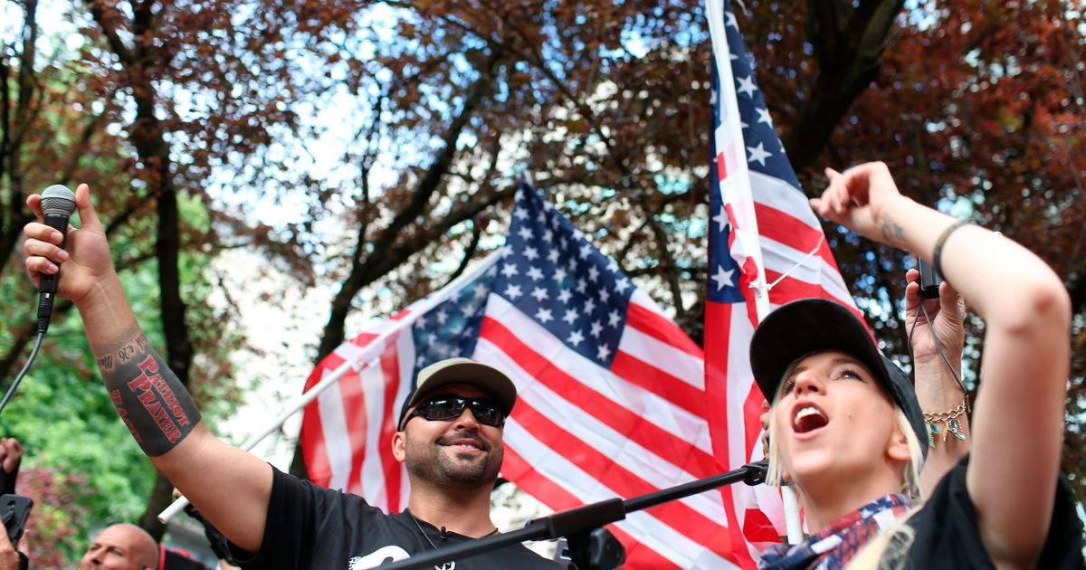 Patriots Protest Patriot Prayer no stranger to protests in Northwest | The Seattle Times