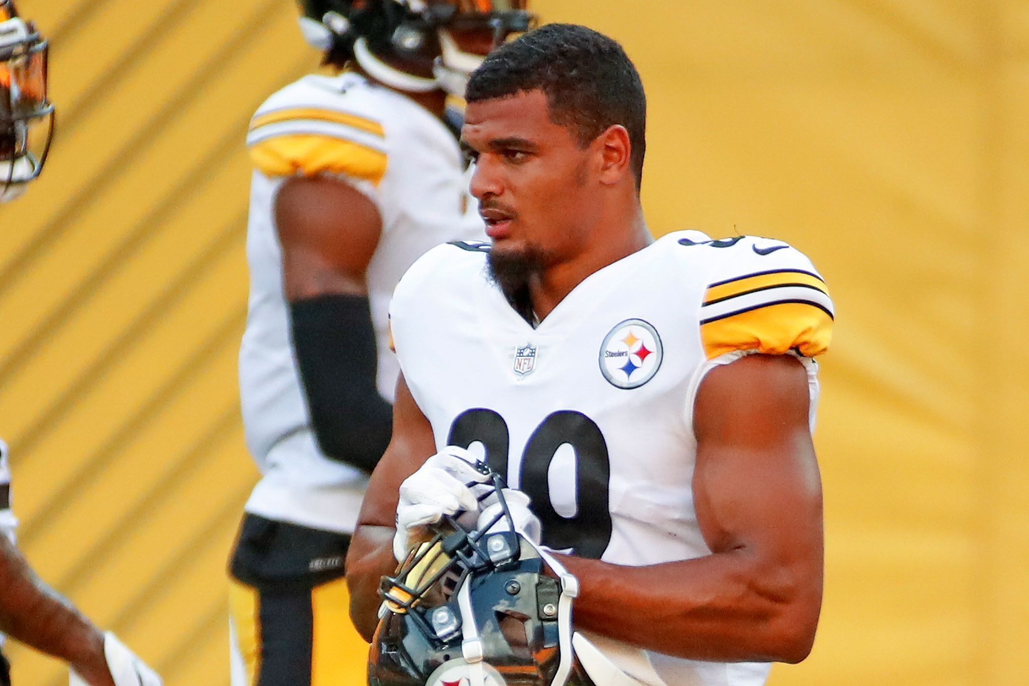 Pittsburgh Steelers free safety Minkah Fitzpatrick (39) works