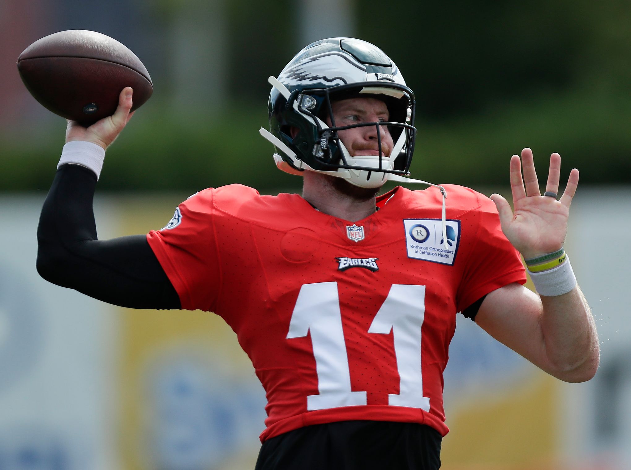 Wentz embraces leadership role, surrounded by young talent