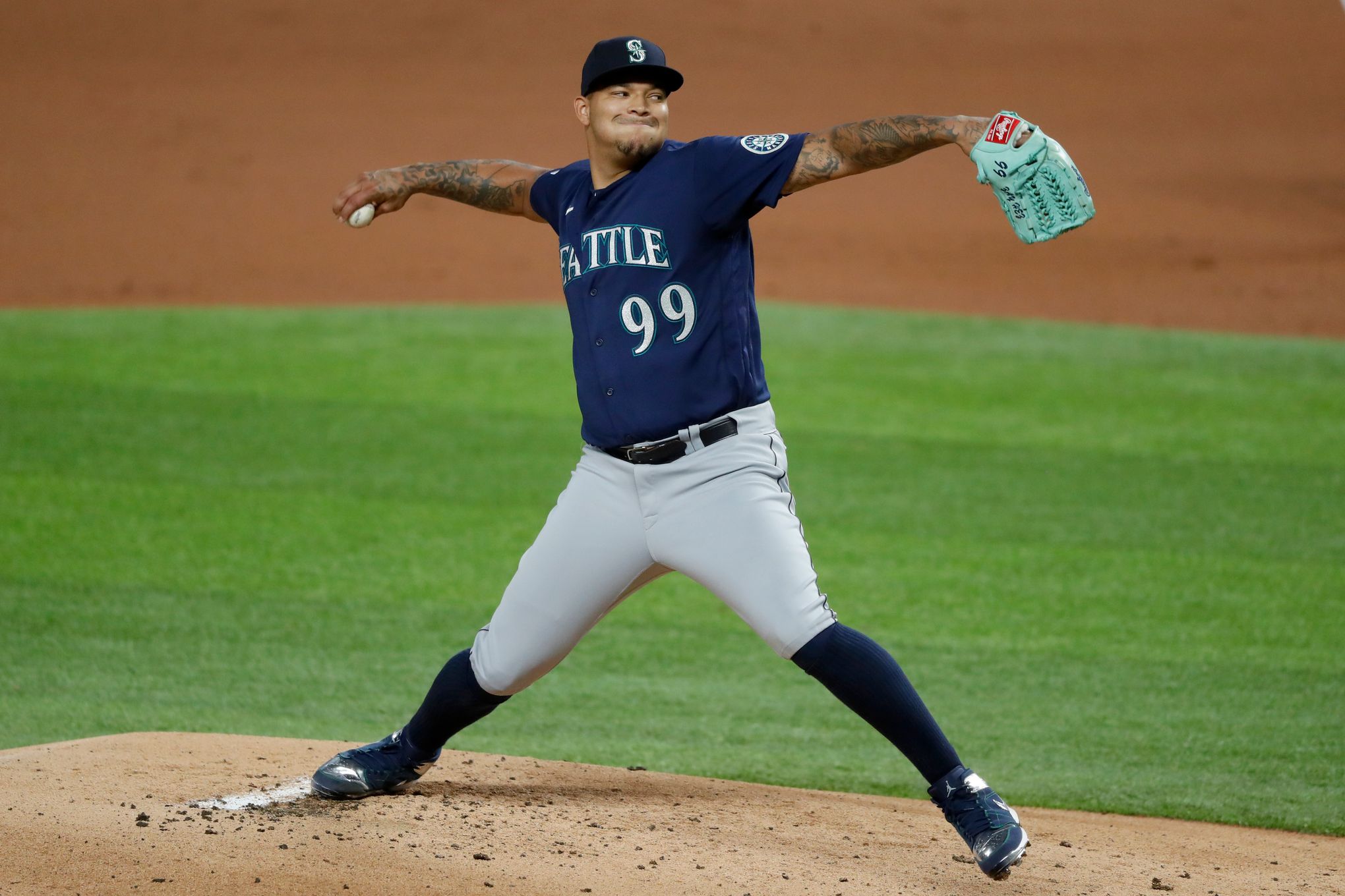 Seattle Mariners, from left, Taijuan Walker, James Paxton, Charlie