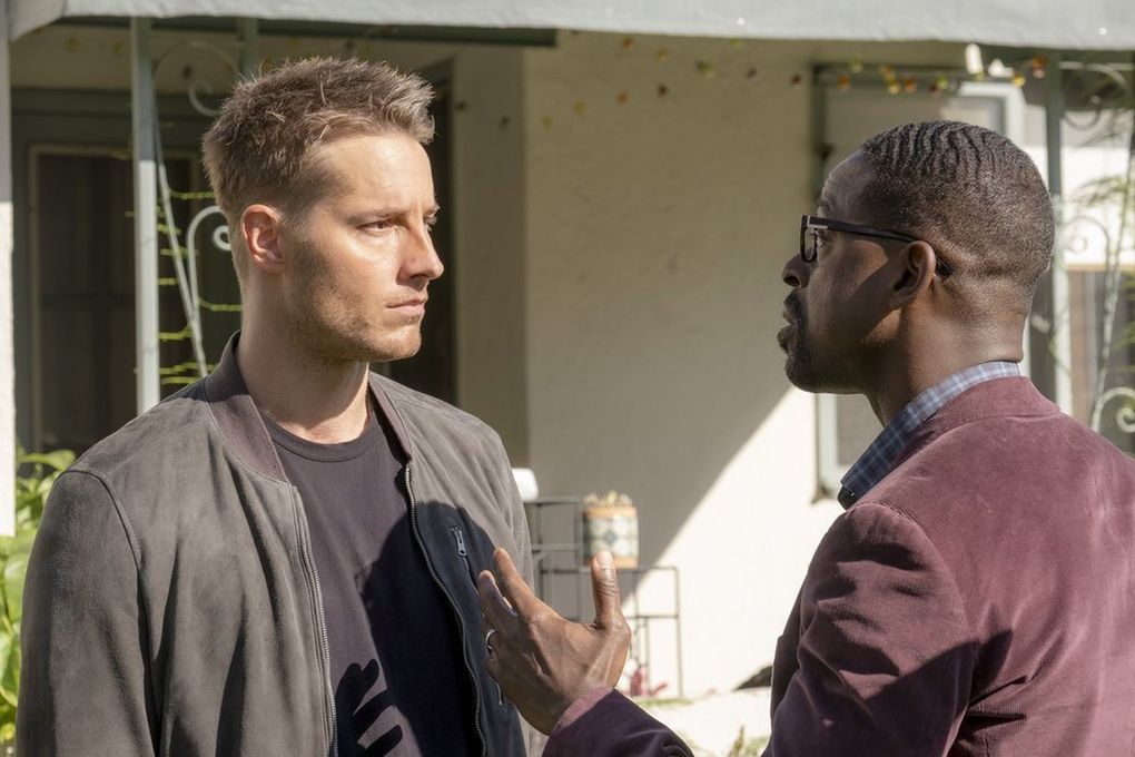 NBC dramas begin to return with new episodes in November, including “This is Us,” with Justin Hartley (left) and Sterling K. Brown. (Ron Batzdorff / NBC)