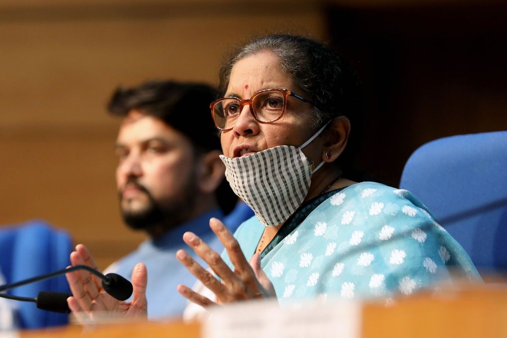 Nirmala Sitharaman, India’s finance minister, has promised free COVID-19 vaccinations to every resident of Bihar in her Hindu nationalist party’s manifesto for elections that begin in Bihar state next week. (Bloomberg)