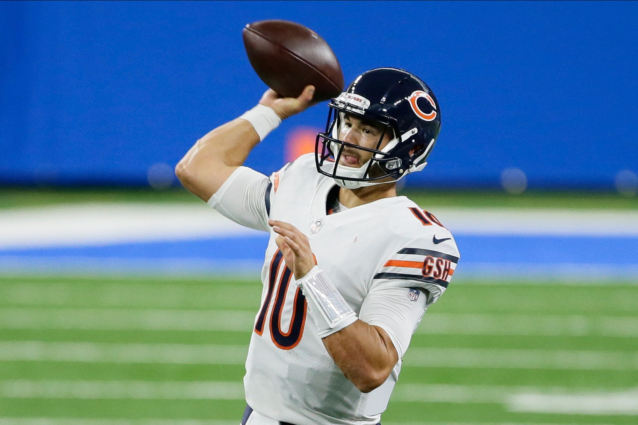 Trubisky throws 3 TDs in 4th to help Bears beat Lions 27-23