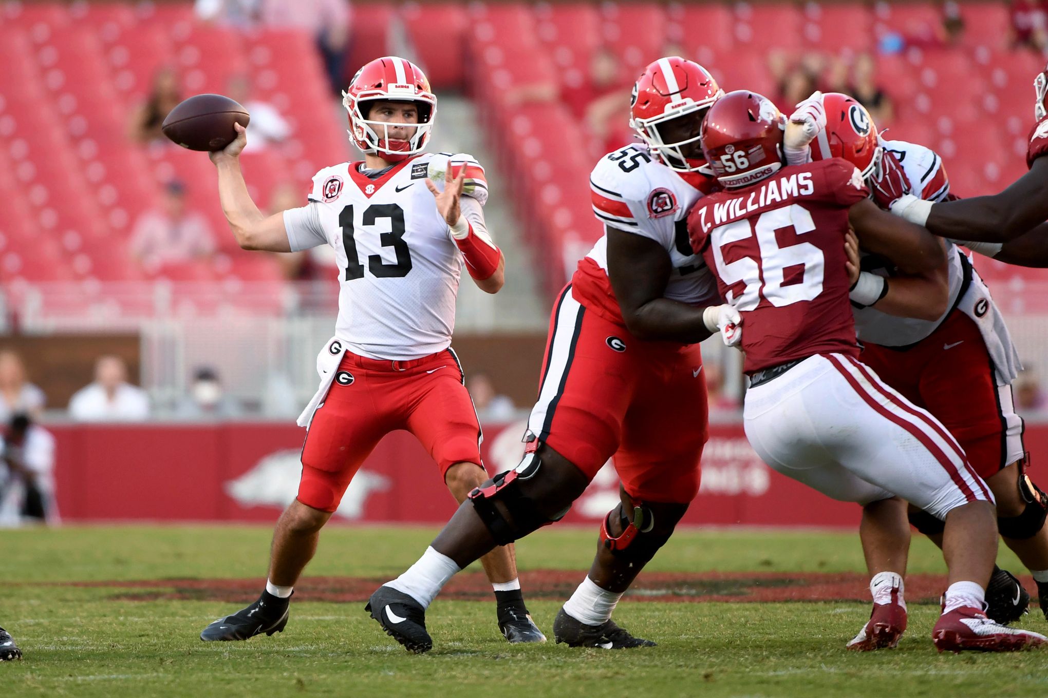 Zamir White No. 2 Georgia No. 8 Arkansas 