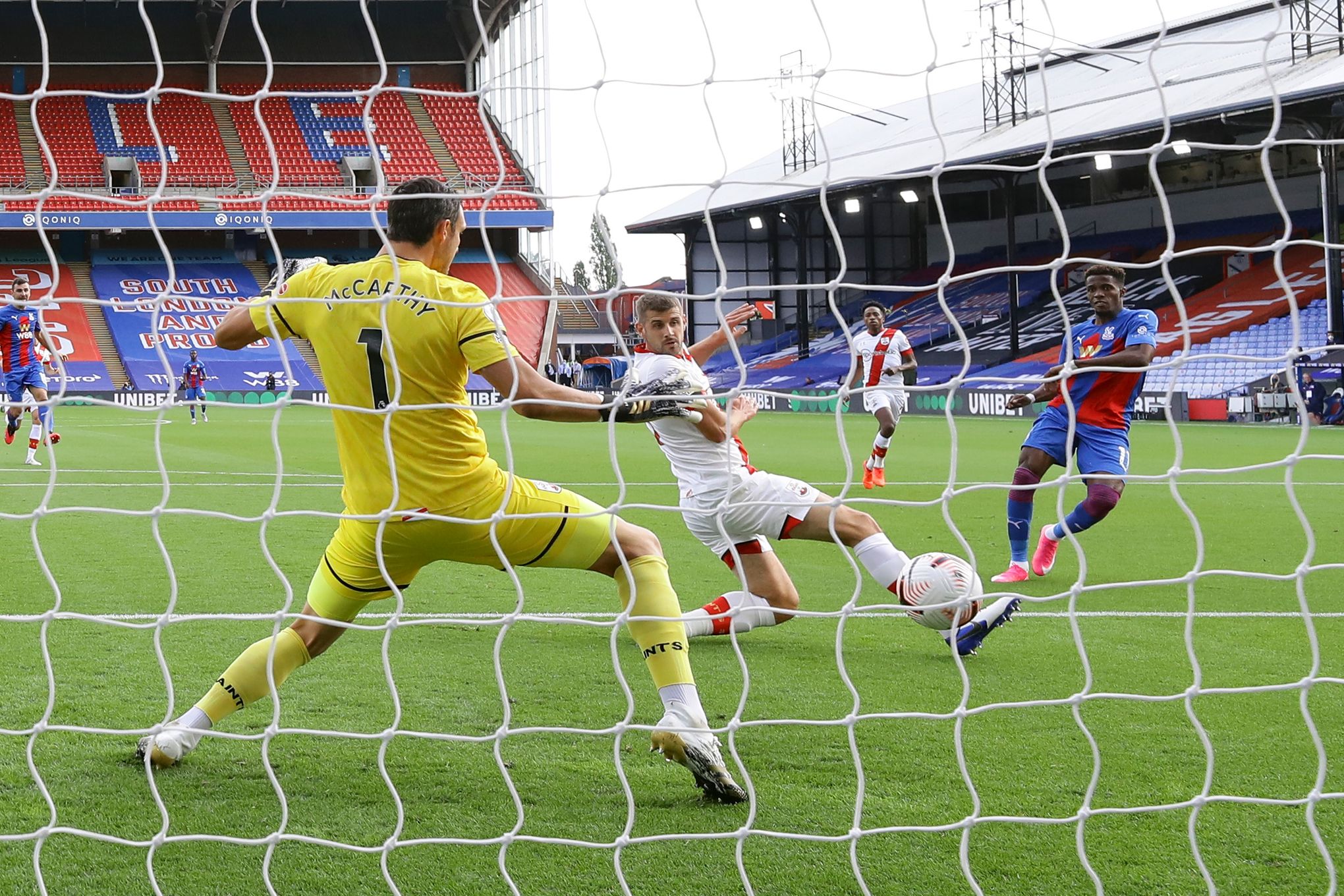 Crystal Palace's Tyrick Mitchell and Southampton's Kyle Walker