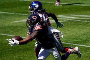 Trubisky 2 TD passes, Barkley hurt as Bears edge Giants - The San Diego  Union-Tribune